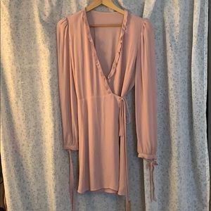 Reformation Wrap Tie Dress